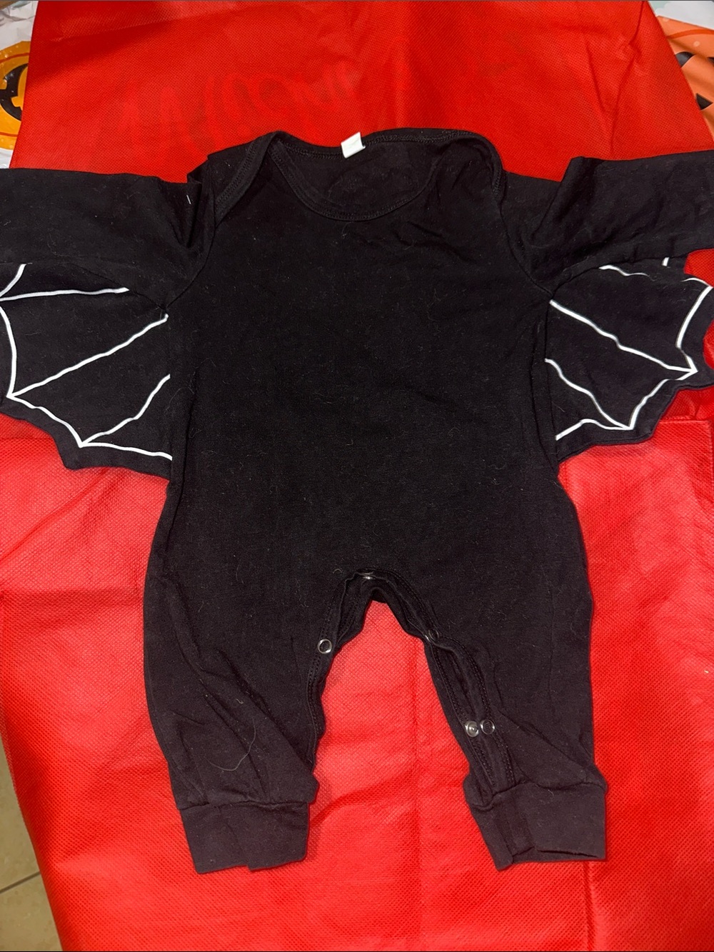 Black Bat Wing Baby One-Piece Romper